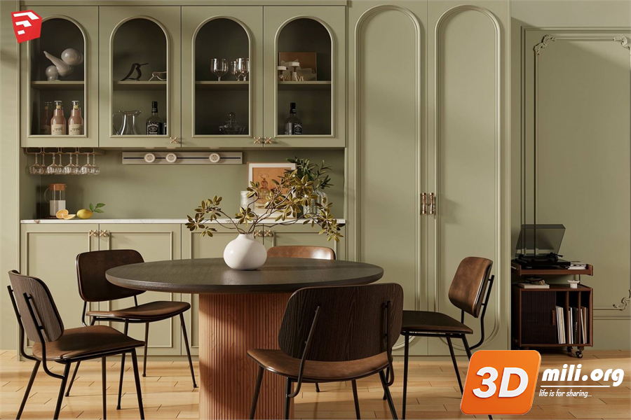 Dining Table Set Skp Files